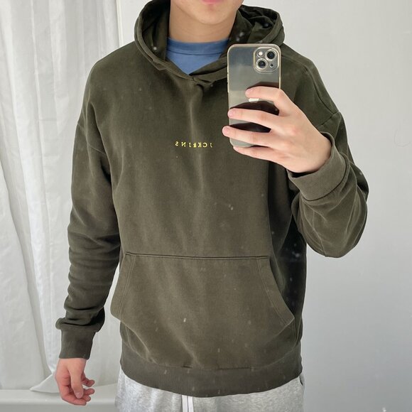Jack and Jones Logo Hoodie, Men's XL, Green/Yellow - Picture 1 of 4